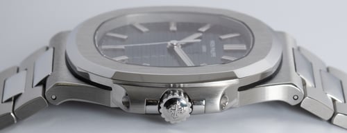 Crown Side Shot of Nautilus 'Blue Dial'