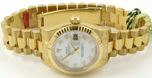 Front View of Ladies Datejust President
