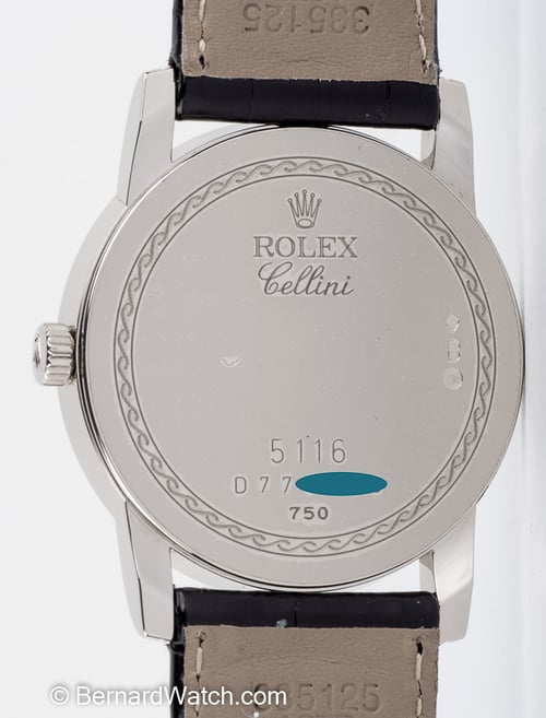 Caseback of Cellini Classic