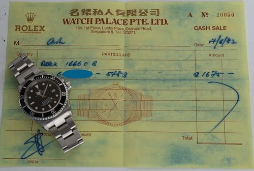 Extra Included Items of Sea-Dweller 'Triple Six' MK4