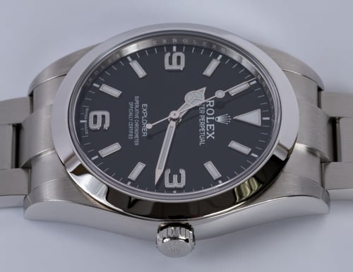Crown Side Shot of Explorer 39MM 'MK2' 'Full Lume'
