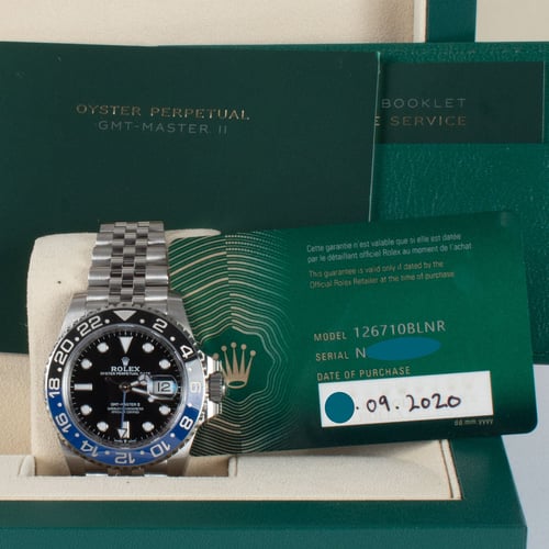 View in Box of GMT-Master II 'Batgirl'