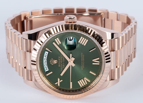 Rolex Day-Date 40 President m228235-0025 - 2025 Olive Green Dial