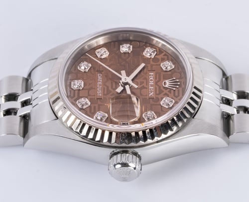 Crown Side Shot of Ladies Datejust