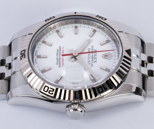 Crown Side Shot of Datejust Turn-O-Graph 'Thunderbird'