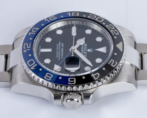 Crown Side Shot of GMT-Master II BLNR 'Batman'