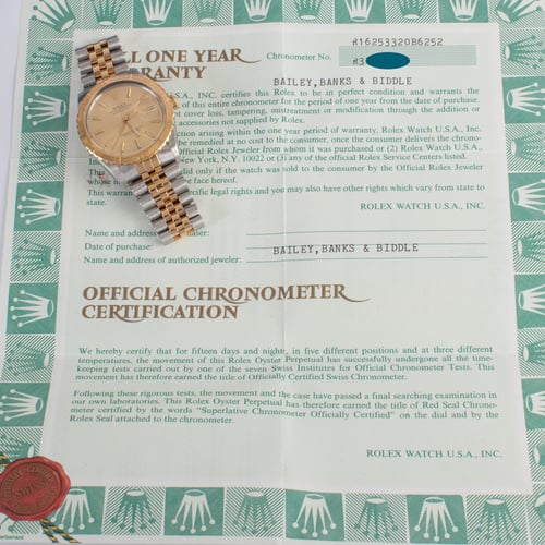 Paper shot of Datejust Turn-O-Graph 'Thunderbird'