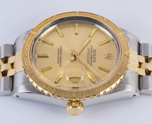 Crown Side Shot of Datejust Turn-O-Graph 'Thunderbird'