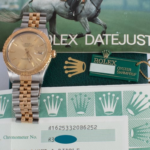 View in Box of Datejust Turn-O-Graph 'Thunderbird'