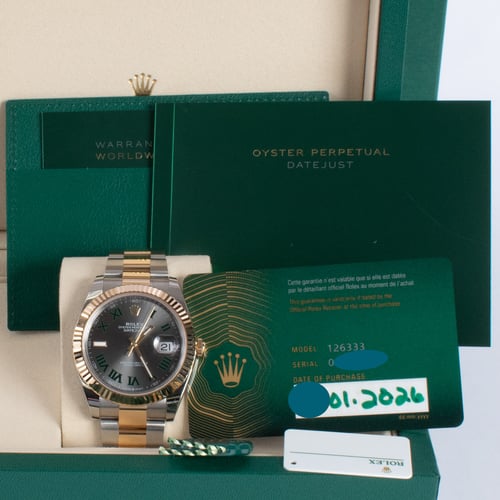 View in Box of Datejust 41 'Wimbledon'
