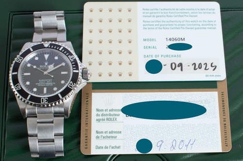 Paper shot of Submariner '4 Liner'