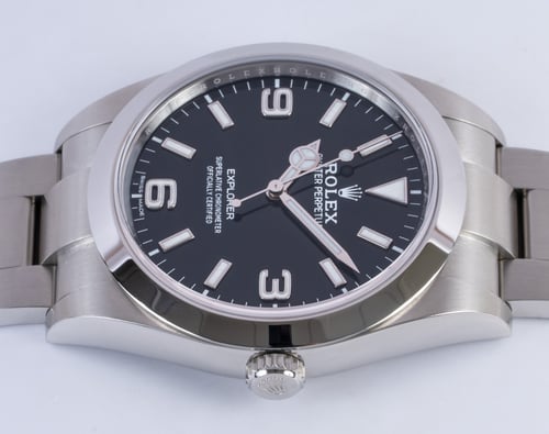 Crown Side Shot of Explorer 39MM 'Full Lume'