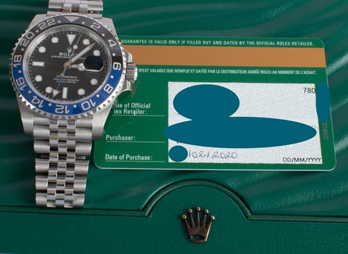 Paper shot of GMT-Master II 'Batgirl'