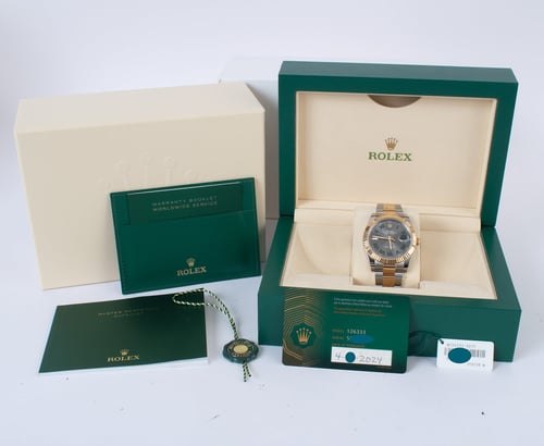 Box / Paper shot of Datejust 41 'Wimbledon'