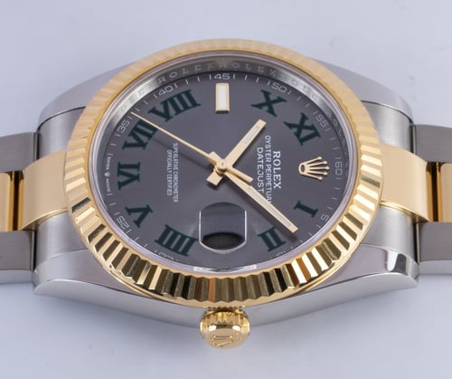 Crown Side Shot of Datejust 41 'Wimbledon'