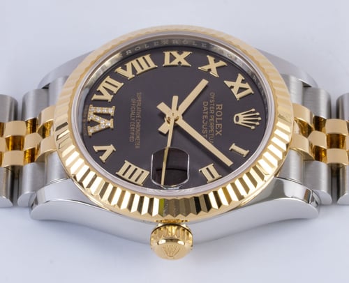 Crown Side Shot of Datejust Midsize 31MM