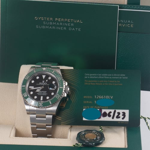 View in Box of Submariner Date 41 'Starbucks'