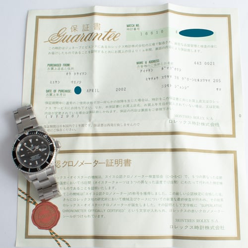 Paper shot of Submariner Date