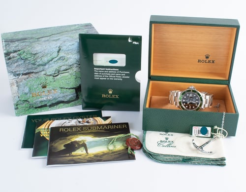 Box / Paper shot of Submariner Date 'Anniversary' Kermit