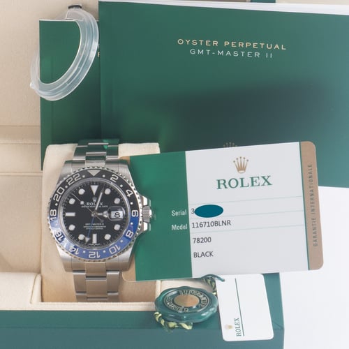 View in Box of GMT-Master II BLNR 'Batman'