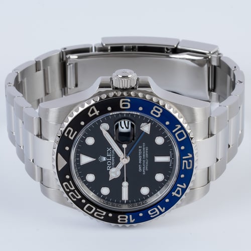 Front View of GMT-Master II BLNR 'Batman'