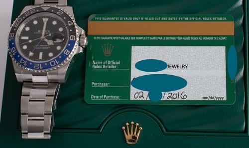 Paper shot of GMT-Master II BLNR 'Batman'