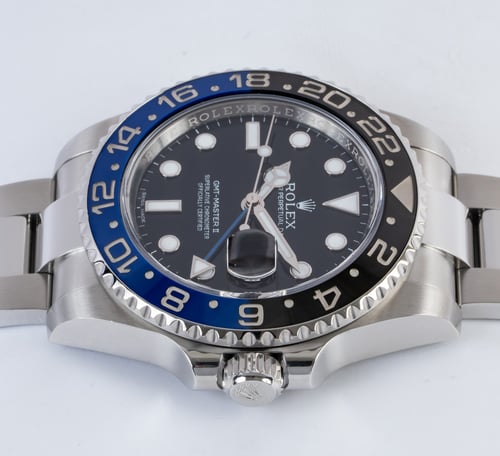 Crown Side Shot of GMT-Master II BLNR 'Batman'
