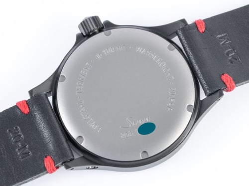 Caseback of Black 'Red Seconds'