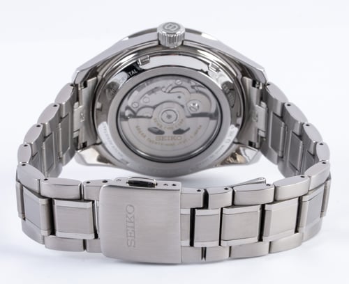 Rear / Band View of Presage GMT Sharp Edged SPB221