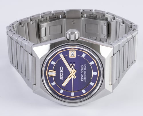 Front View of King Seiko Vanac 'Evening Twilight' - SLA083