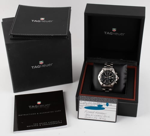 Box / Paper shot of Aquaracer Chronograph