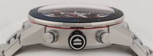 Crown Side Shot of Carrera Calibre Heuer 02 Chronograph GMT