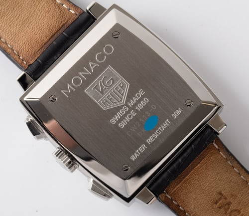 Caseback of Monaco Chronograph 'Steve McQueen'
