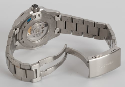 Open Clasp Shot of Aquaracer Automatic 500M Calibre 5