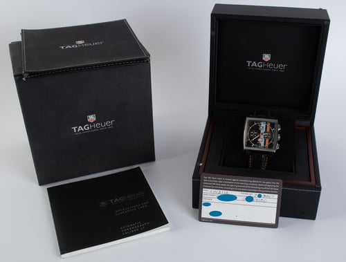 Box / Paper shot of Monaco Chronograph 'Gulf' Limited Edition