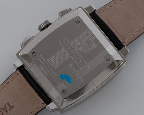 Caseback of Monaco Chronograph 'Gulf' Limited Edition