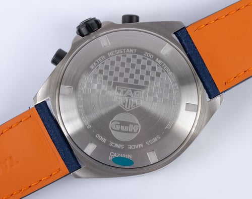 Caseback of Formula 1 Quartz 'Gulf' Chronograph