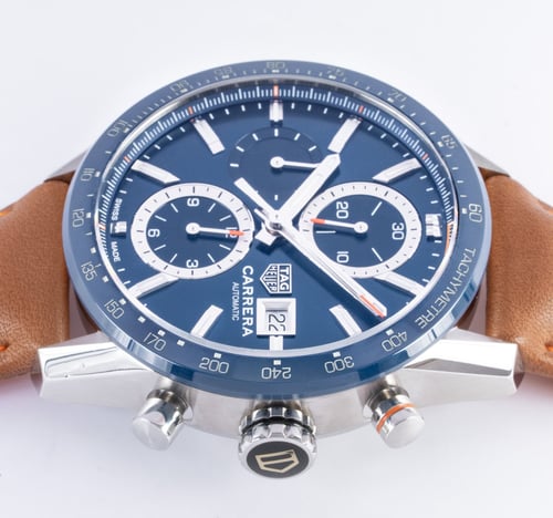 Crown Side Shot of Carrera Chronograph