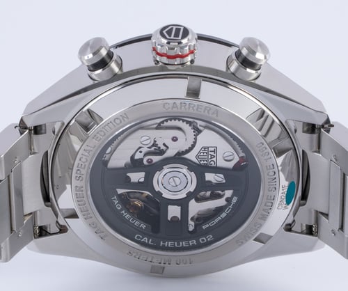 Caseback of Porsche x Carrera Chronograph