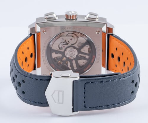 Rear / Band View of Monaco 'Gulf' Chronograph
