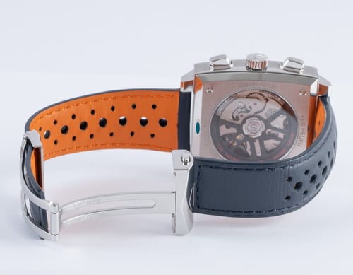 Open Clasp Shot of Monaco 'Gulf' Chronograph