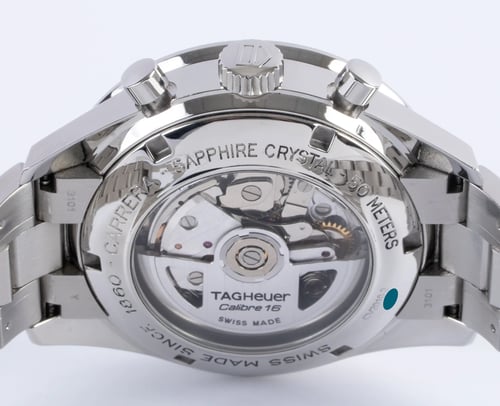 Caseback of Carrera Chronograph