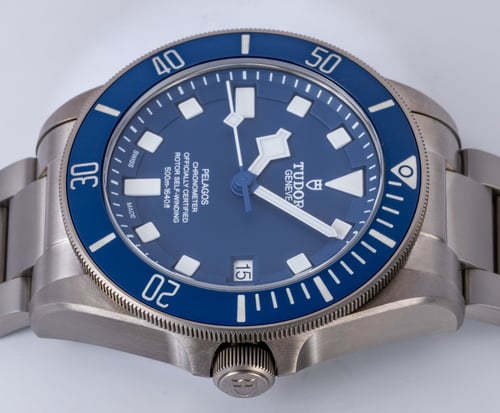 Crown Side Shot of Pelagos Chronometer