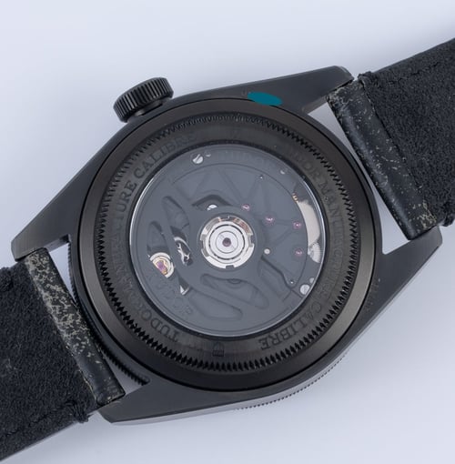 Caseback of Black Bay Ceramic
