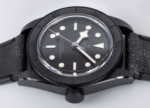 Crown Side Shot of Black Bay Ceramic