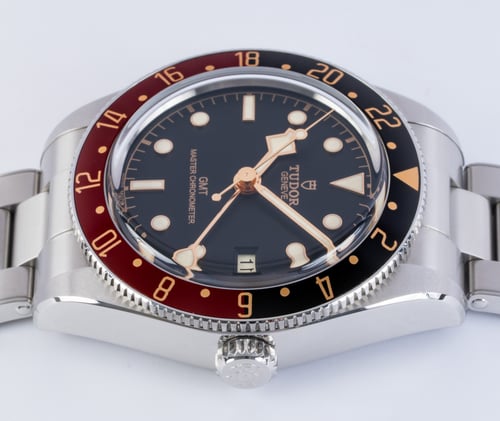 Crown Side Shot of Black Bay 58 GMT