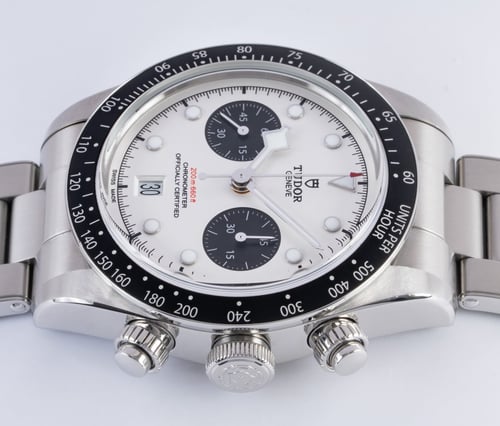Crown Side Shot of Black Bay Chronograph