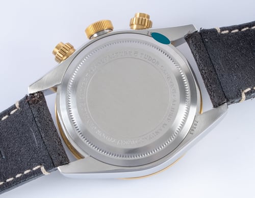 Caseback of Heritage Black Bay Chronograph S&G
