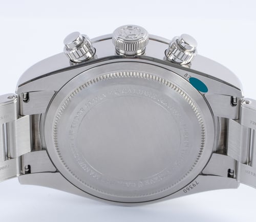 Caseback of Black Bay Chronograph 'Panda'