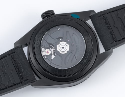 Caseback of Black Bay Ceramic